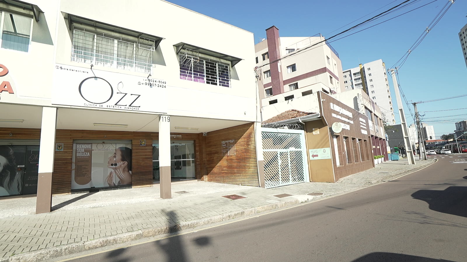 Fachada da OZZ Clínica de Estética Avançada